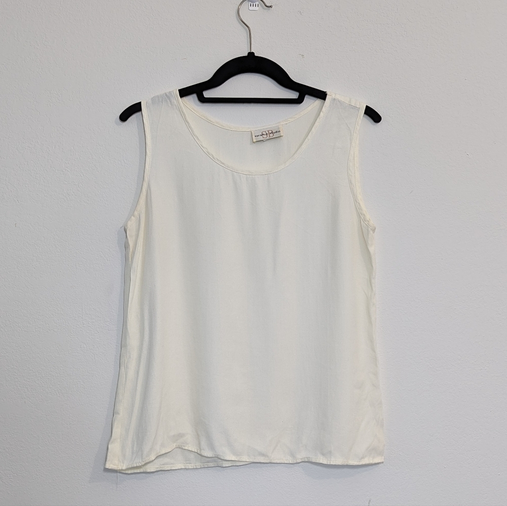 Vintage Sarah B Studio Cream Blouse Size Small
